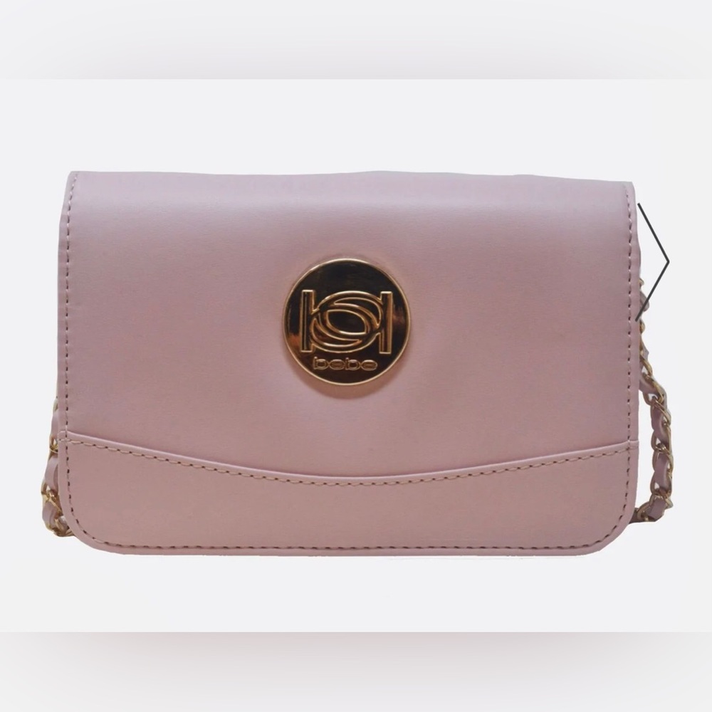 NWT BEBE MELENDY FLAP CROSSBODY BAG.